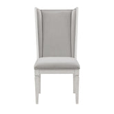 ACME Katia Light Gray Linen Weathered White Uphostered Side Chair (Set-2) Model DN02275